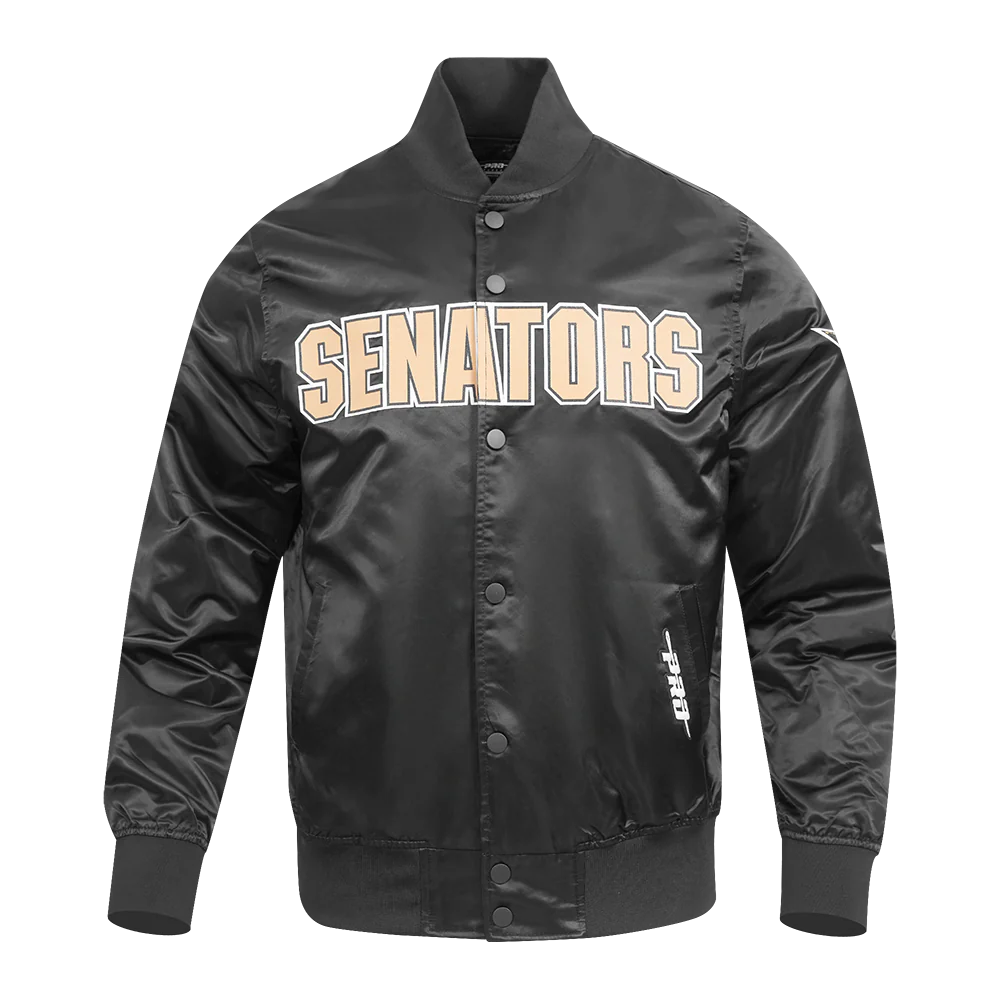 NHL OTTAWA SENATORS CLASSIC SATIN MEN'S JACKET (BLACK) - Image 3