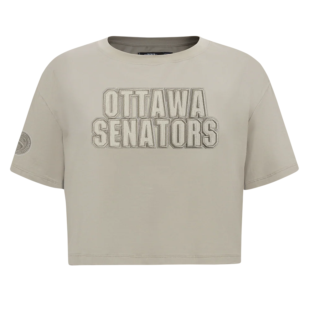 NHL OTTAWA SENATORS NEUTRAL WOMEN'S SJ BOXY TEE (TAUPE) - Image 3