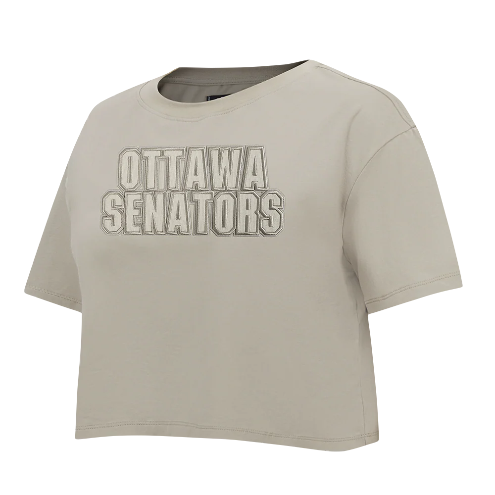NHL OTTAWA SENATORS NEUTRAL WOMEN'S SJ BOXY TEE (TAUPE) - Image 4