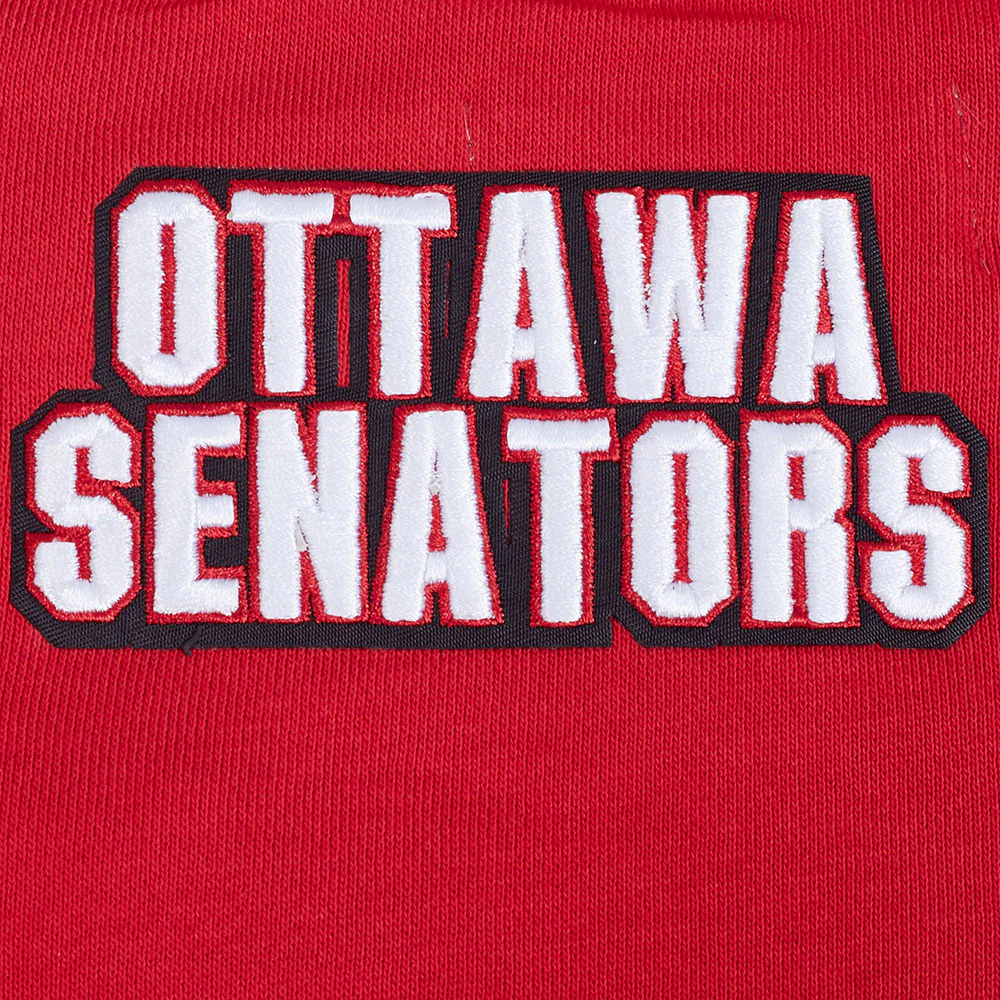 NHL OTTAWA SENATORS CLASSIC WOMEN'S FLC CREWNECK (RED) - Image 7