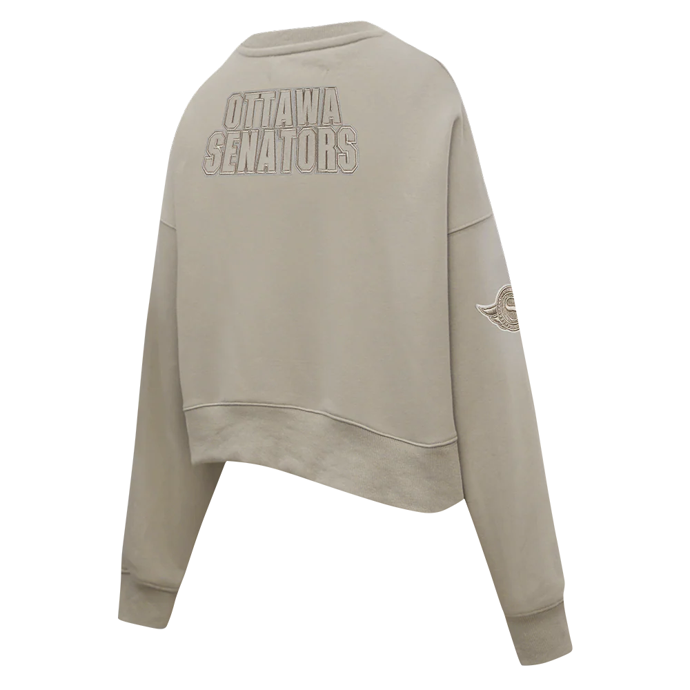 NHL OTTAWA SENATORS NEUTRAL WOMEN'S FLC CREWNECK (TAUPE) - Image 4