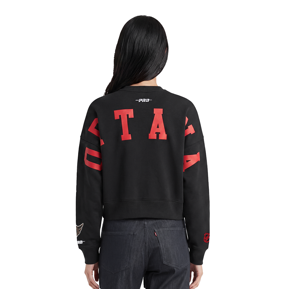 NHL OTTAWA SENATORS WINGSPAN WOMEN'S FLC CREWNECK (BLACK)