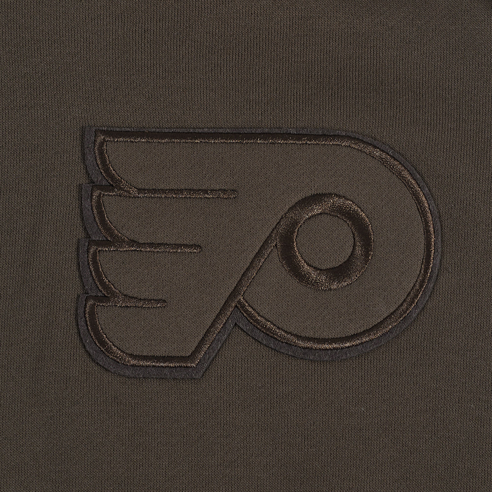 NHL PHILADELPHIA FLYERS NEUTRAL MEN'S DROP SHOULDER PULLOVER HOODIE (DARK TAUPE) - Image 5