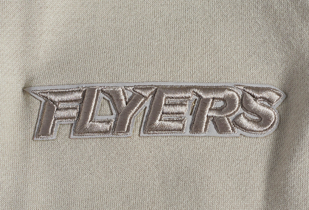 NHL PHILADELPHIA FLYERS NEUTRAL MEN'S DROP SHOULDER PULLOVER HOODIE (TAUPE) - Image 7