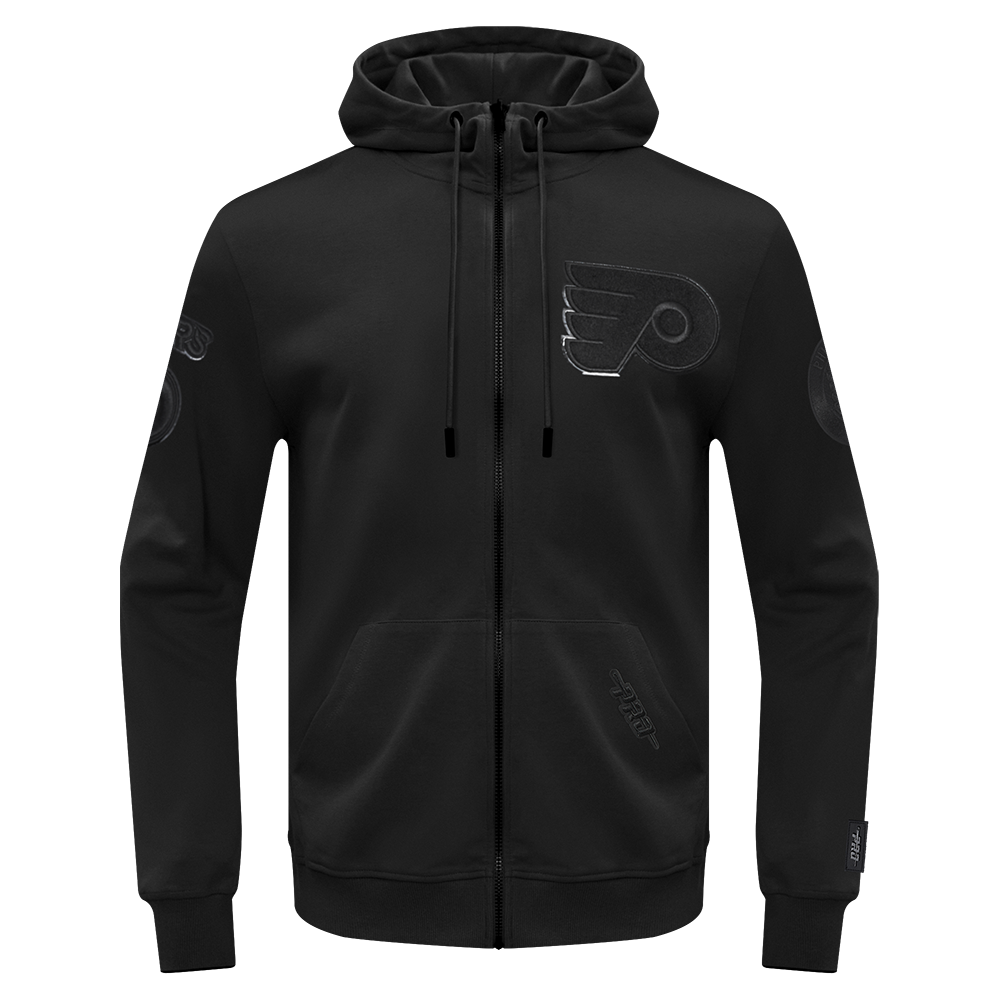 NHL PHILADELPHIA FLYERS TRIPLE BLACK MEN'S DK FZ PO HOODIE (TRIPLE BLACK) - Image 3