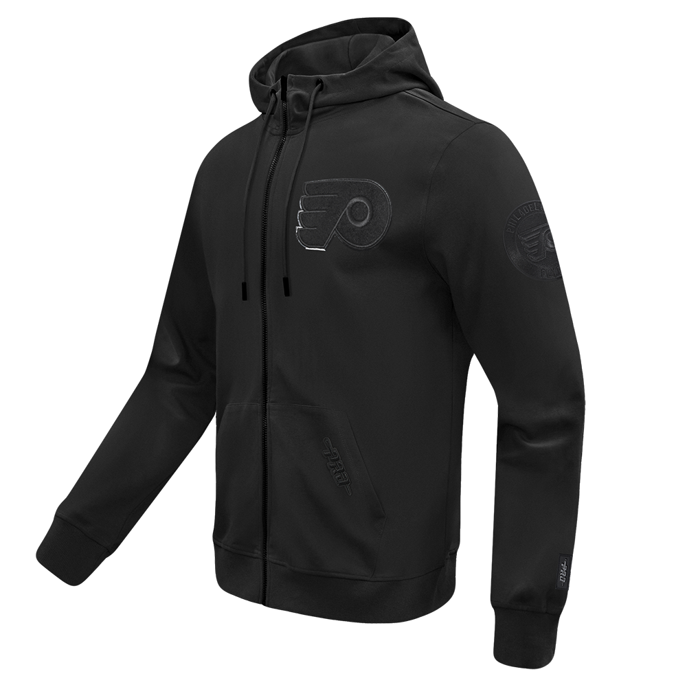 NHL PHILADELPHIA FLYERS TRIPLE BLACK MEN'S DK FZ PO HOODIE (TRIPLE BLACK) - Image 4