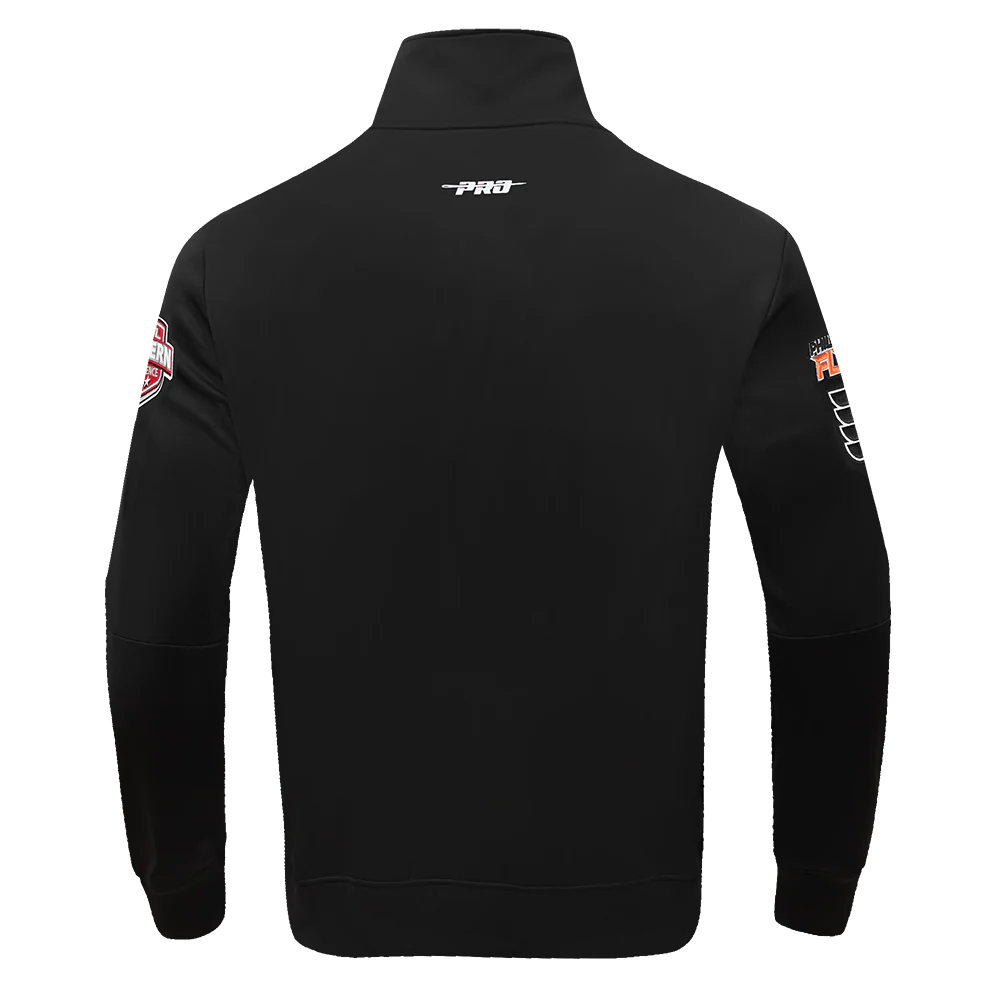 NHL PHILADELPHIA FLYERS CLASSIC CHENILLE MEN'S DOUBLE KNIT TRACK JACKET (BLACK) - Image 3