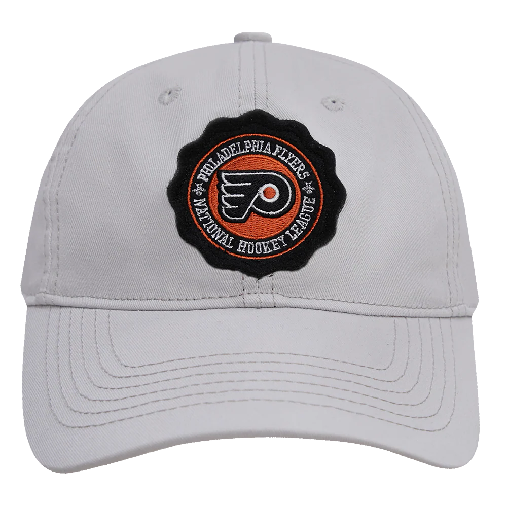 NHL PHILADELPHIA FLYERS CREST EMBLEM DAD HAT (GRAY)