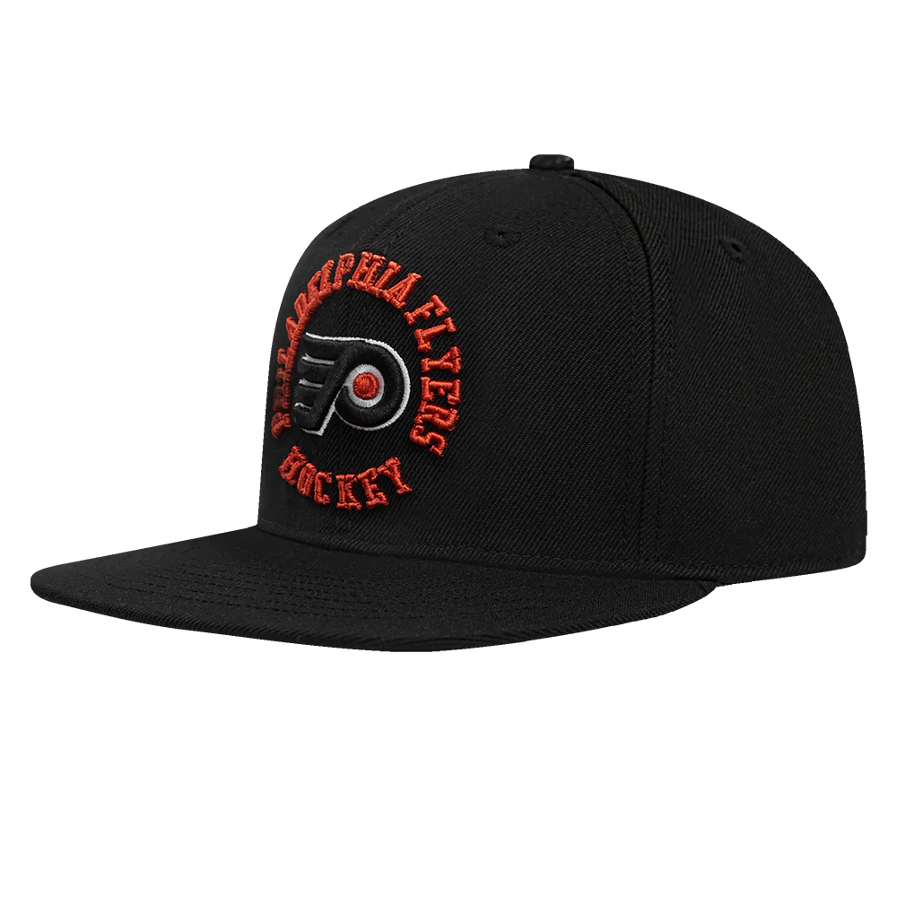 NHL PHILADELPHIA FLYERS HYBRID WOOL SNAPBACK HAT (BLACK) - Image 3