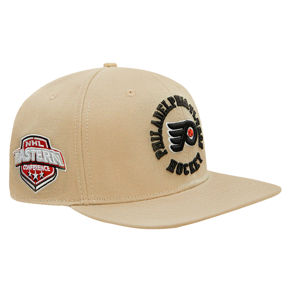 NHL PHILADELPHIA FLYERS HYBRID WOOL SNAPBACK HAT (KHAKI) - Image 2