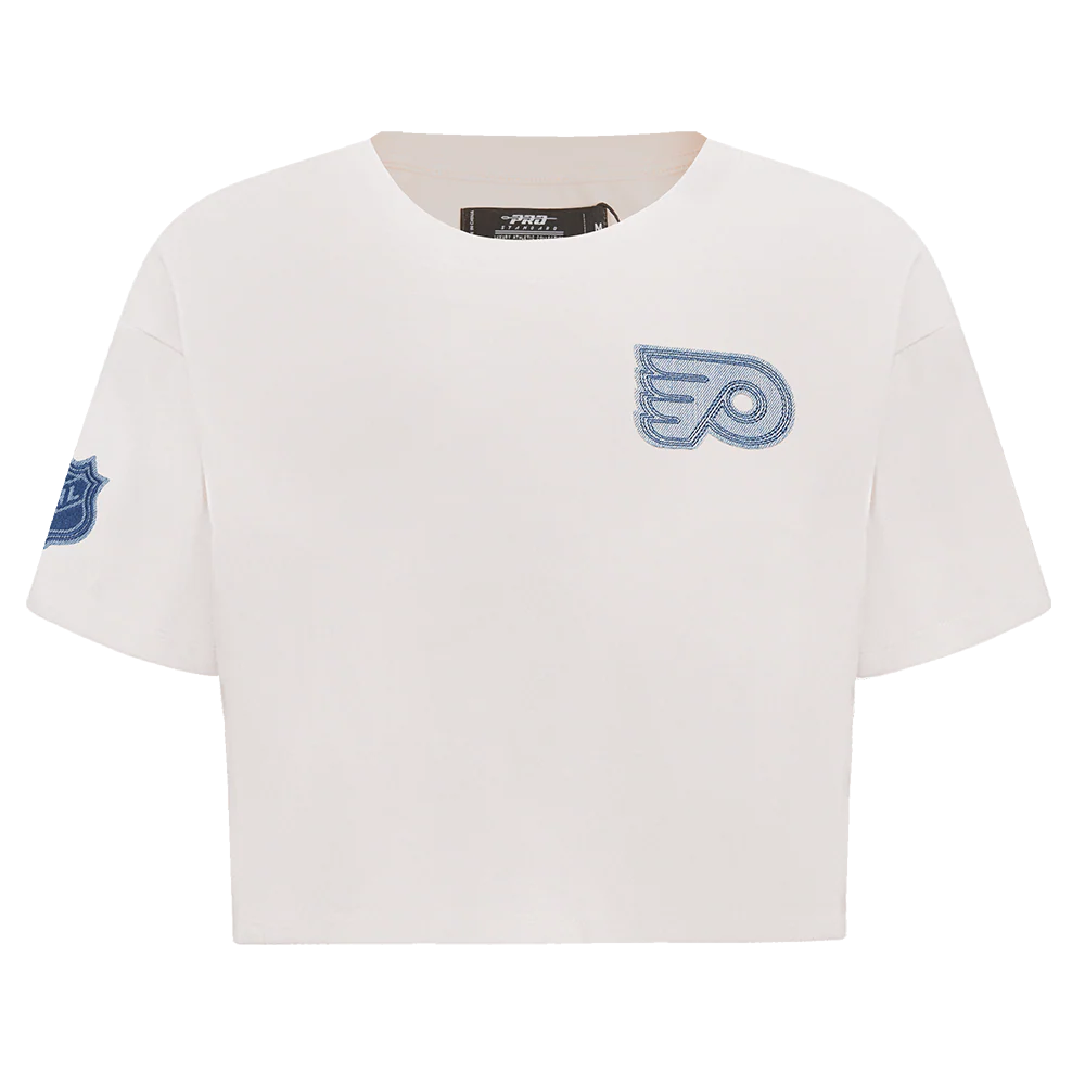 NHL PHILADELPHIA FLYERS VARSITY BLUES WOMEN'S BOXY TEE (LINEN)