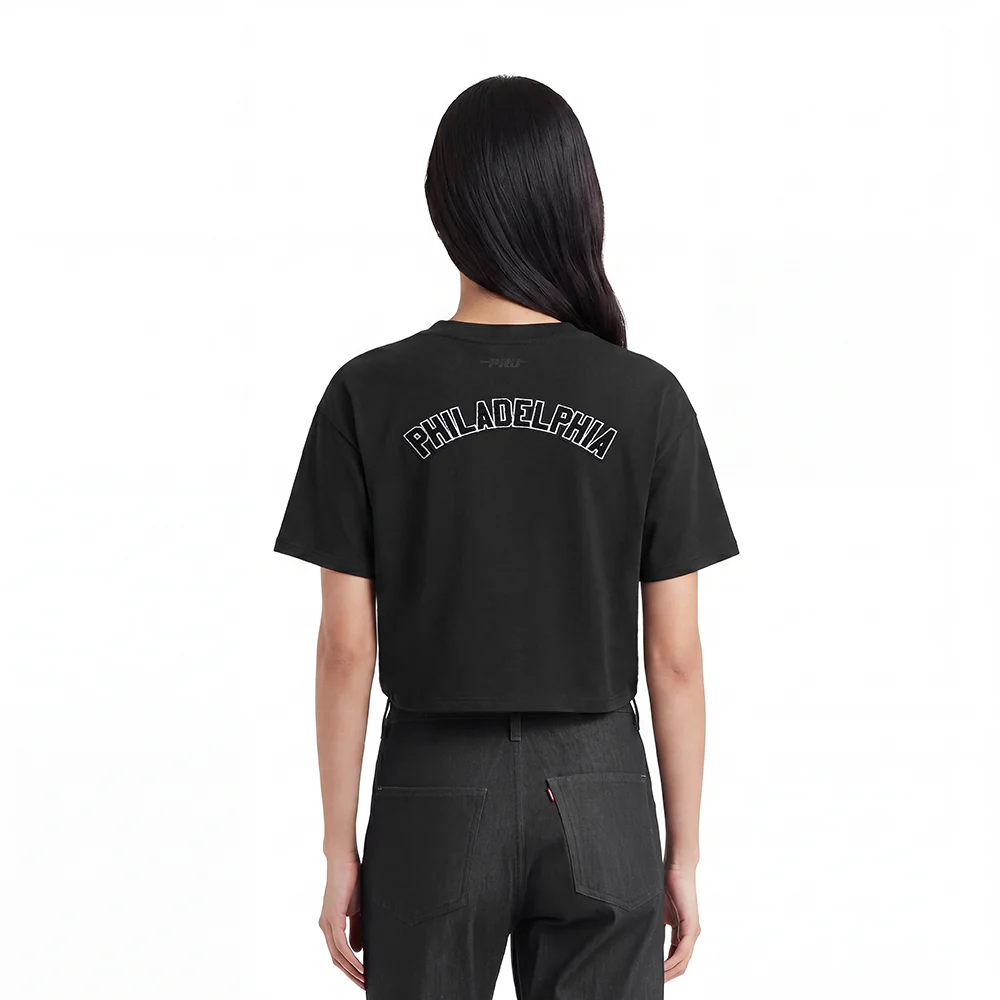 NHL PHILADELPHIA FLYERS CLASSIC WOMEN'S SJ BOXY TEE (BLACK) - Image 2