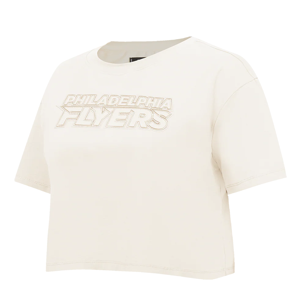 NHL PHILADELPHIA FLYERS NEUTRAL WOMEN'S BOXY TEE (EGGSHELL) - Image 2