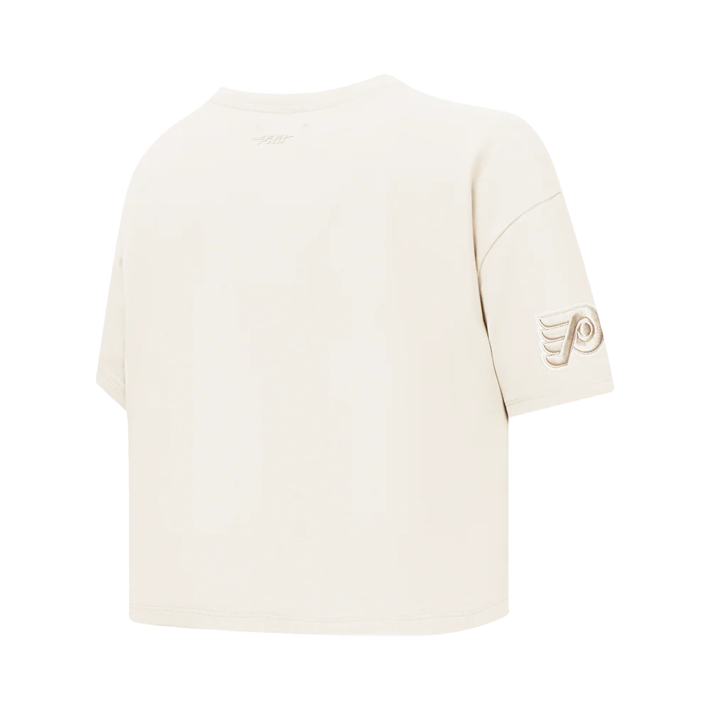 NHL PHILADELPHIA FLYERS NEUTRAL WOMEN'S BOXY TEE (EGGSHELL) - Image 4