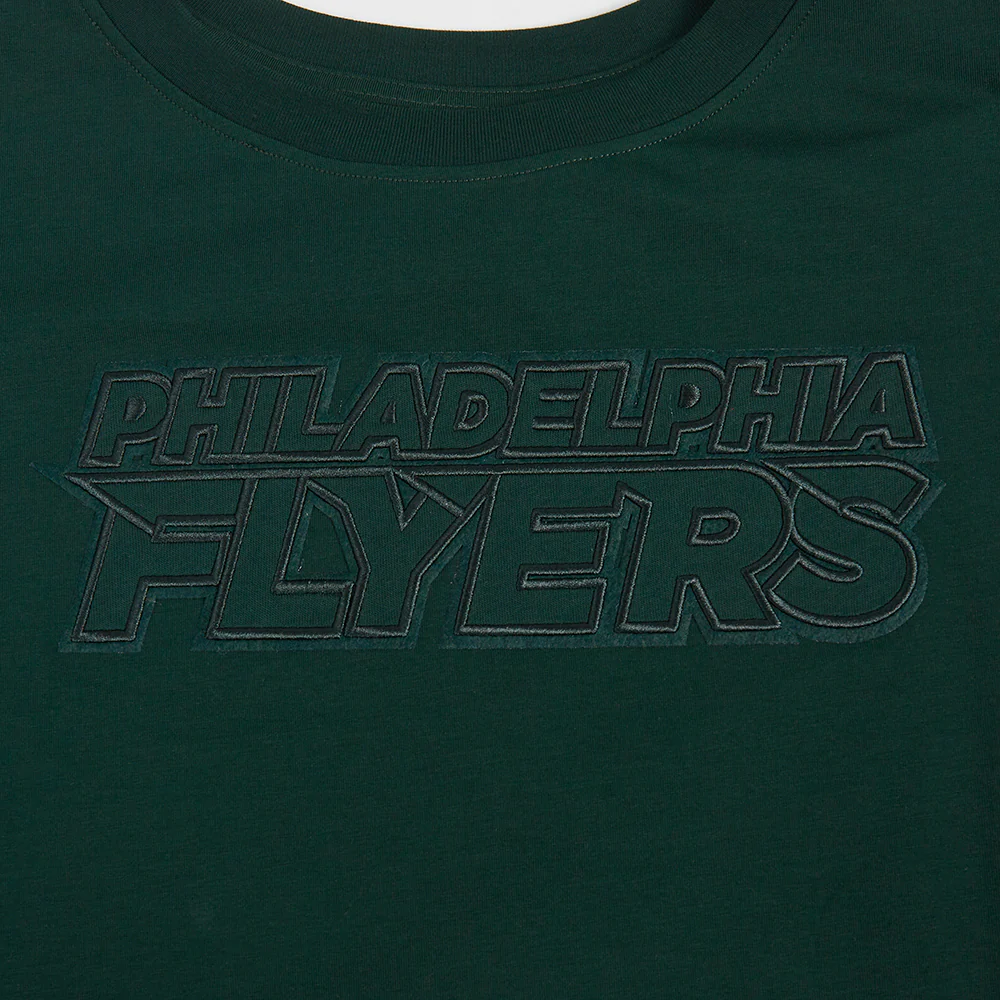NHL PHILADELPHIA FLYERS NEUTRAL SINGLE JERSEY BOXY TEE (FOREST GREEN) - Image 6