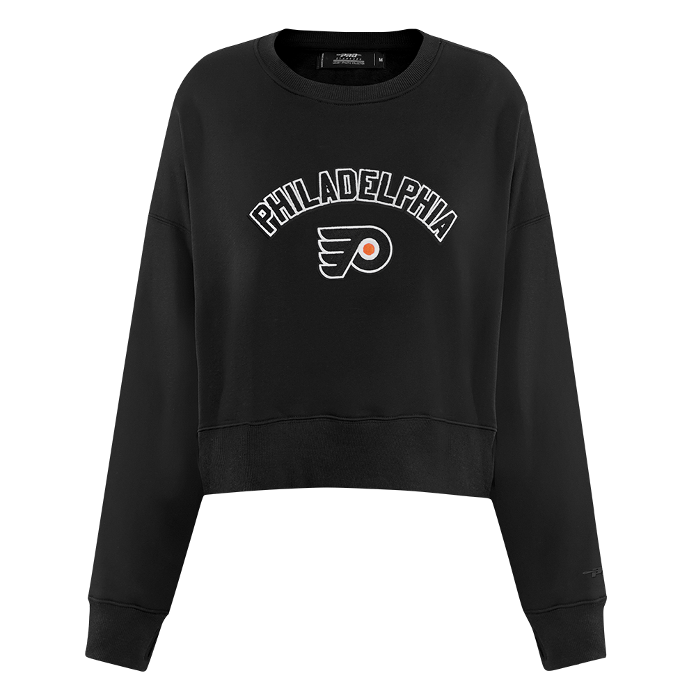 NHL PHILADELPHIA FLYERS CLASSIC WOMEN'S FLC CREWNECK (BLACK) - Image 4