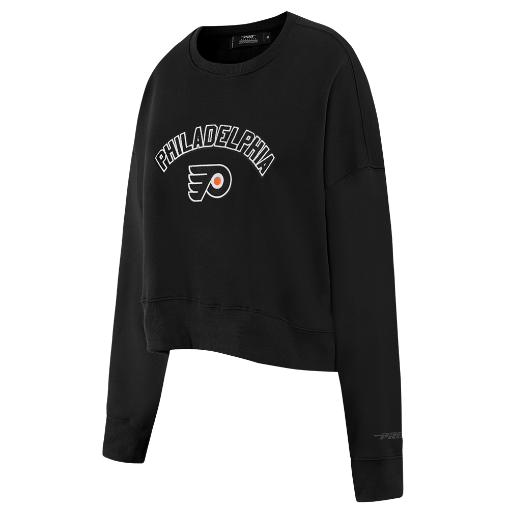 NHL PHILADELPHIA FLYERS CLASSIC WOMEN'S FLC CREWNECK (BLACK) - Image 5