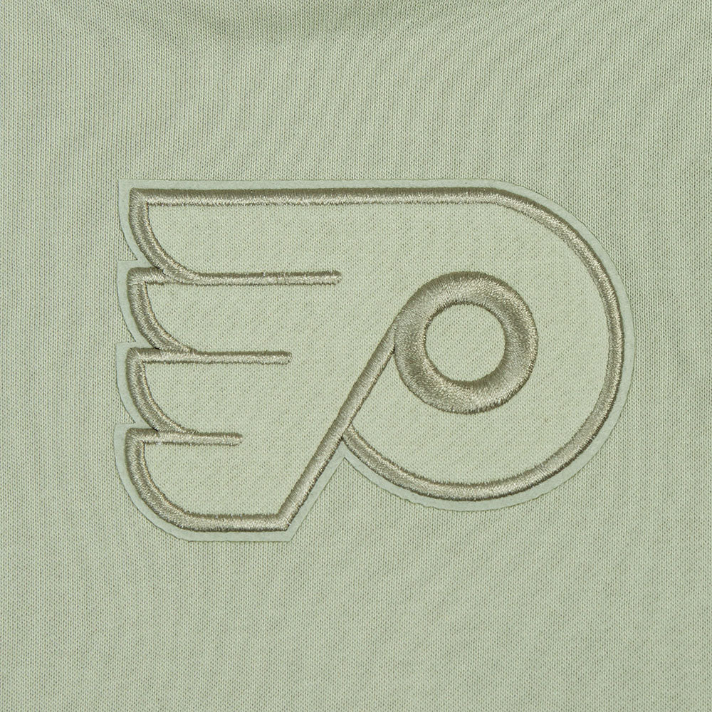 NHL PHILADELPHIA FLYERS NEUTRAL CROPPED FLEECE PULLOVER HOODIE (MOSS) - Image 5