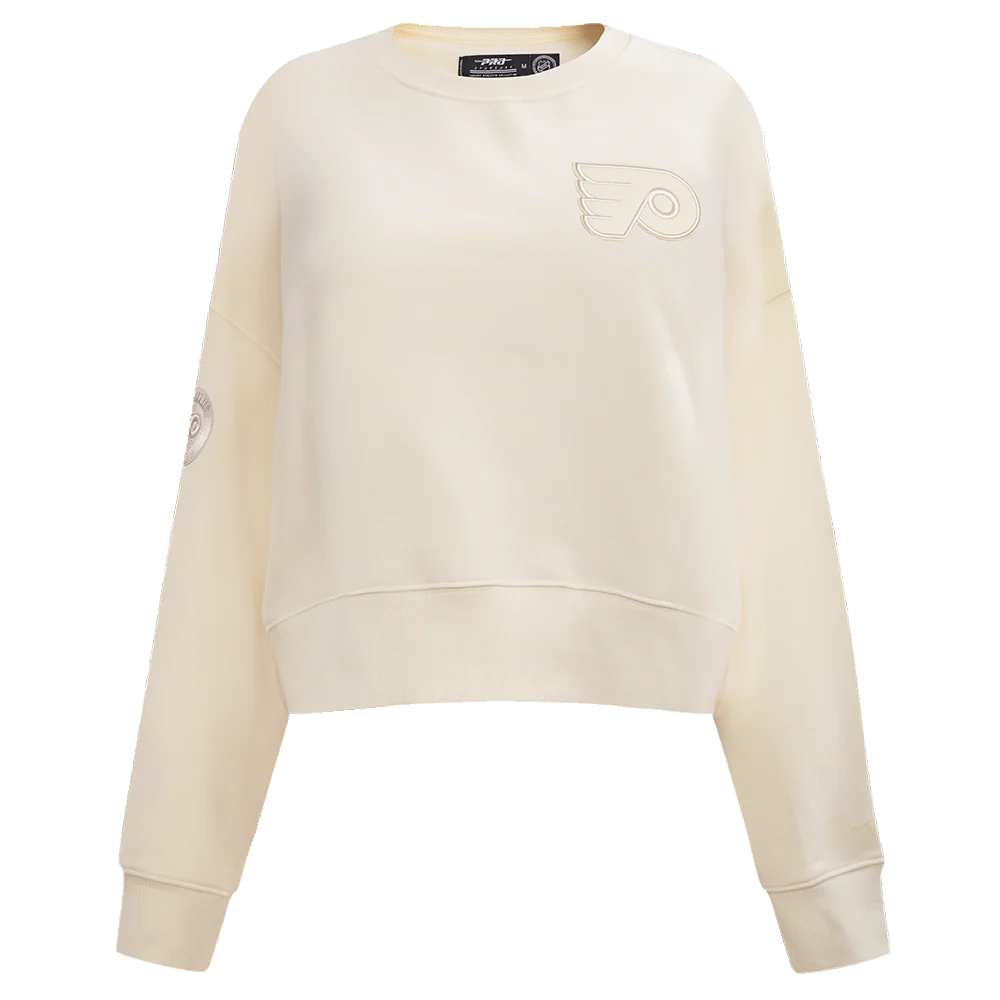 NHL PHILADELPHIA FLYERS NEUTRAL WOMEN'S CREWNECK (EGGSHELL) - Image 3