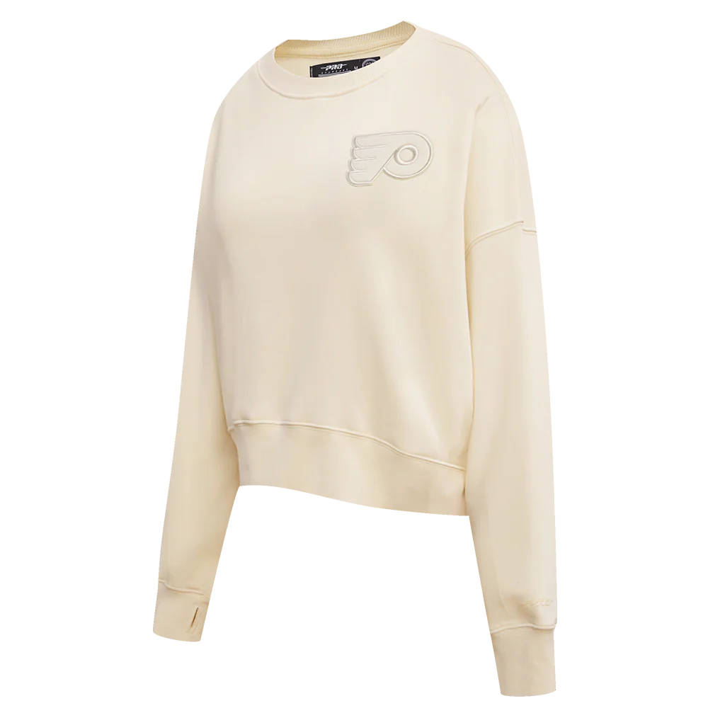 NHL PHILADELPHIA FLYERS NEUTRAL WOMEN'S CREWNECK (EGGSHELL) - Image 4