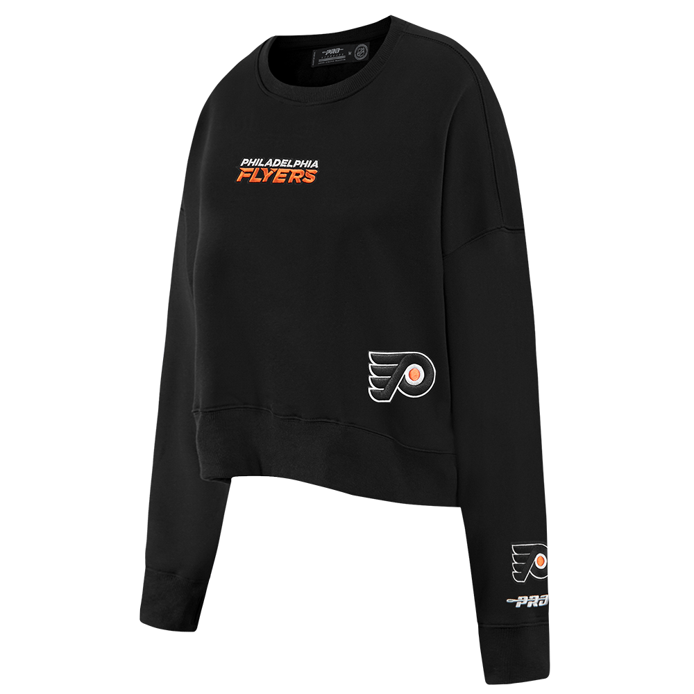 NHL PHILADELPHIA FLYERS WINGSPAN WOMEN'S FLC CREWNECK (BLACK) - Image 4