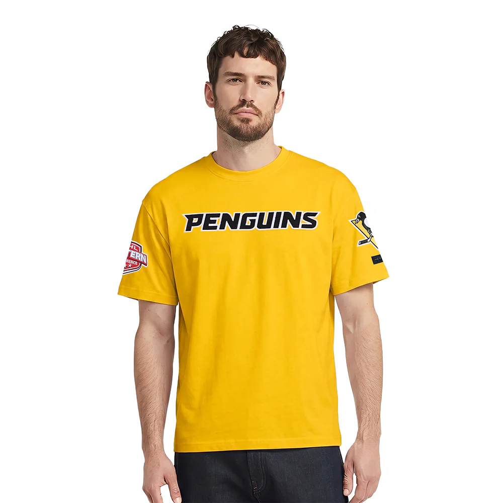 NHL PITTSBURGH PENGUINS CLASSIC CHENILLE SINGLE JERSEY TEE (YELLOW)