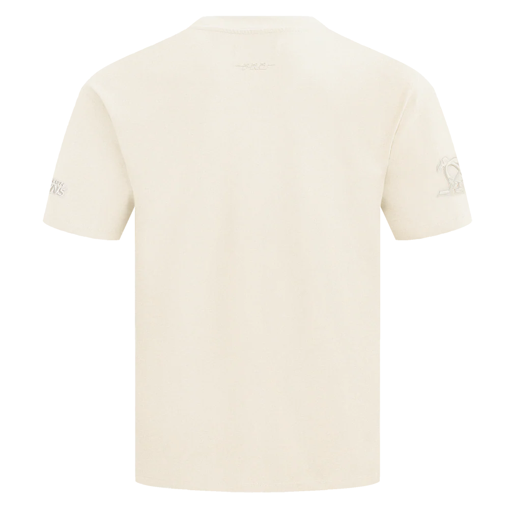 NHL PITTSBURGH PENGUINS NEUTRAL COTTON JERSEY DROP SHOULDER TEE (EGGSHELL) - Image 5