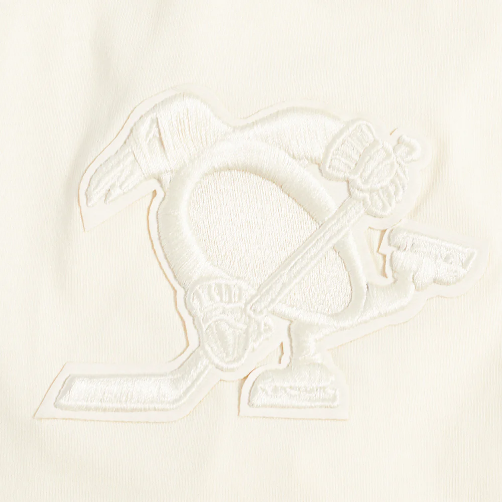 NHL PITTSBURGH PENGUINS NEUTRAL COTTON JERSEY DROP SHOULDER TEE (EGGSHELL) - Image 8