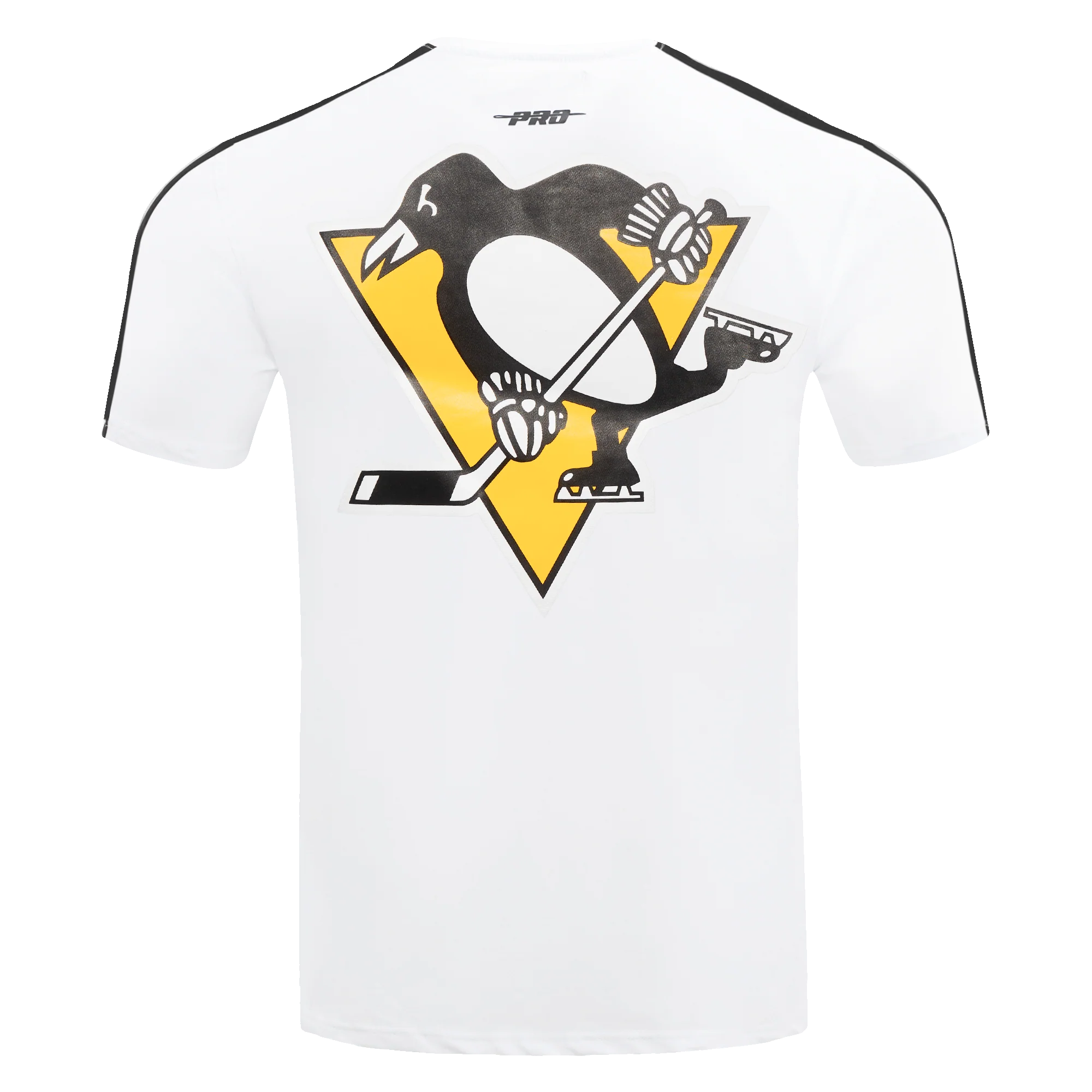 NHL PITTSBURGH PENGUINS CLASSIC MEN'S MESH SINGLE JERSEY STRIPED TEE (WHITE/BLACK) - Image 3