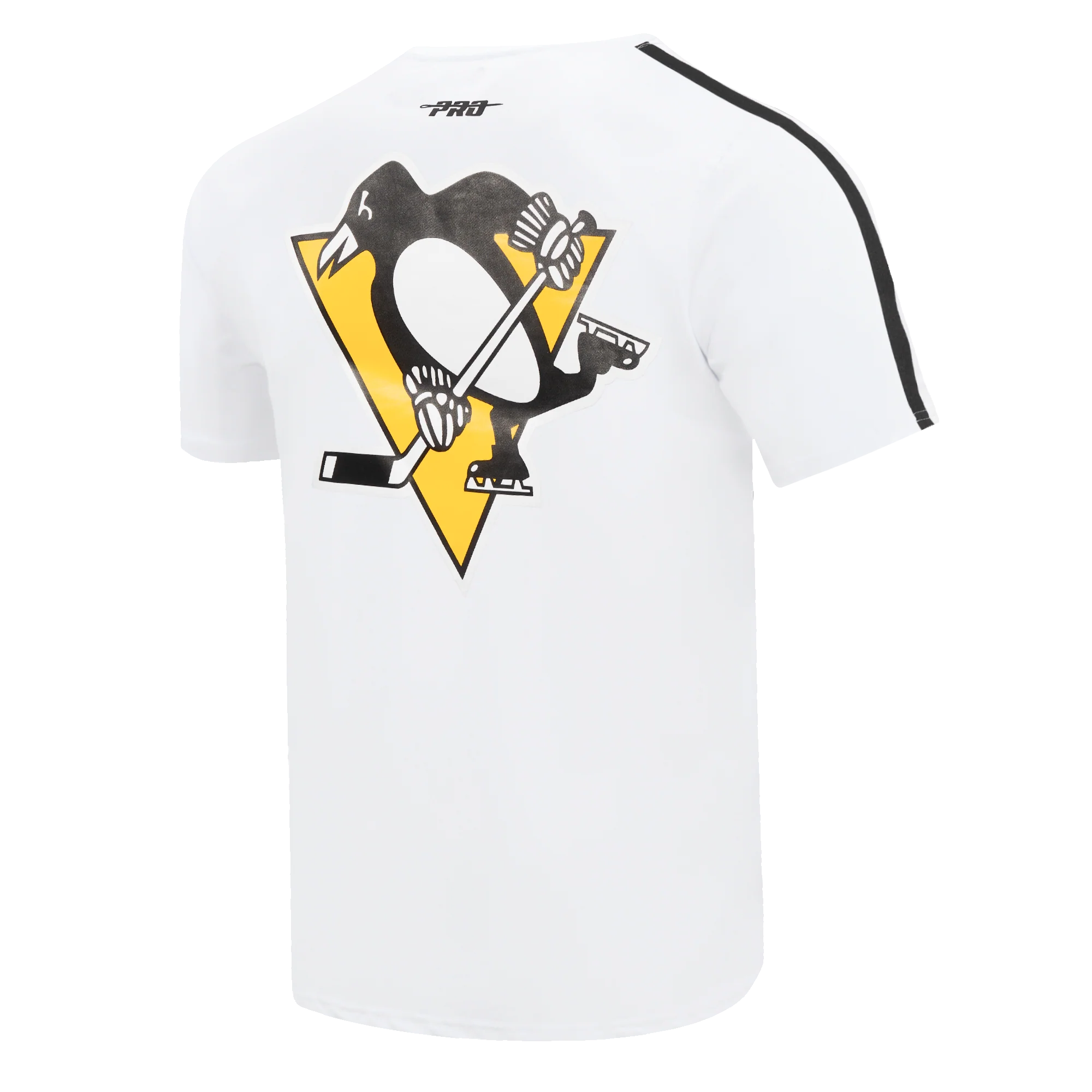 NHL PITTSBURGH PENGUINS CLASSIC MEN'S MESH SINGLE JERSEY STRIPED TEE (WHITE/BLACK) - Image 4