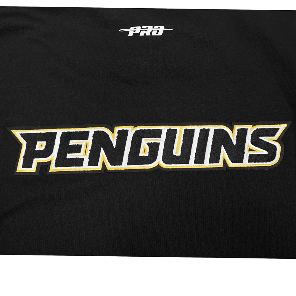 PITTSBURGH PENGUINS CLASSIC MEN'S WARM UP JACKET (BLACK/YELLOW) - Image 7
