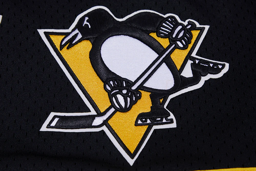NHL PITTSBURGH PENGUINS CLASSIC MESH MEN'S SHORT (BLACK/YELLOW) - Image 5