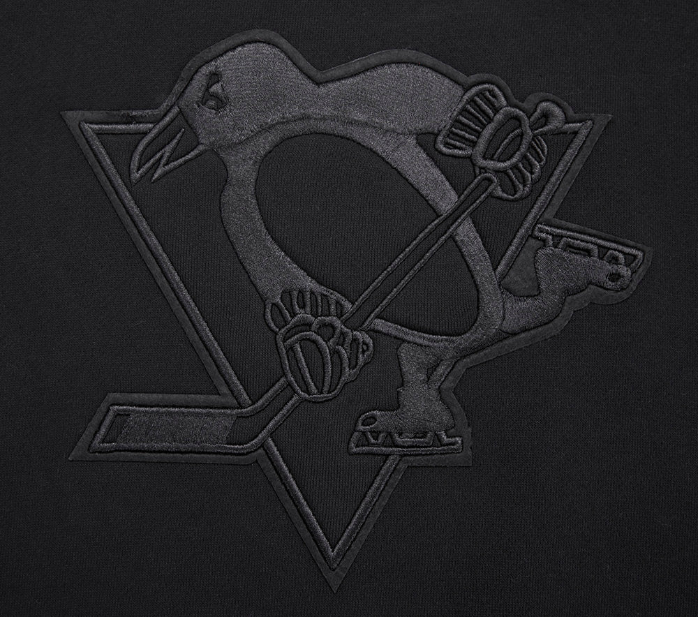 NHL PITTSBURGH PENGUINS NEUTRAL DROP SHOULDER FLEECE CREWNECK (BLACK) - Image 13