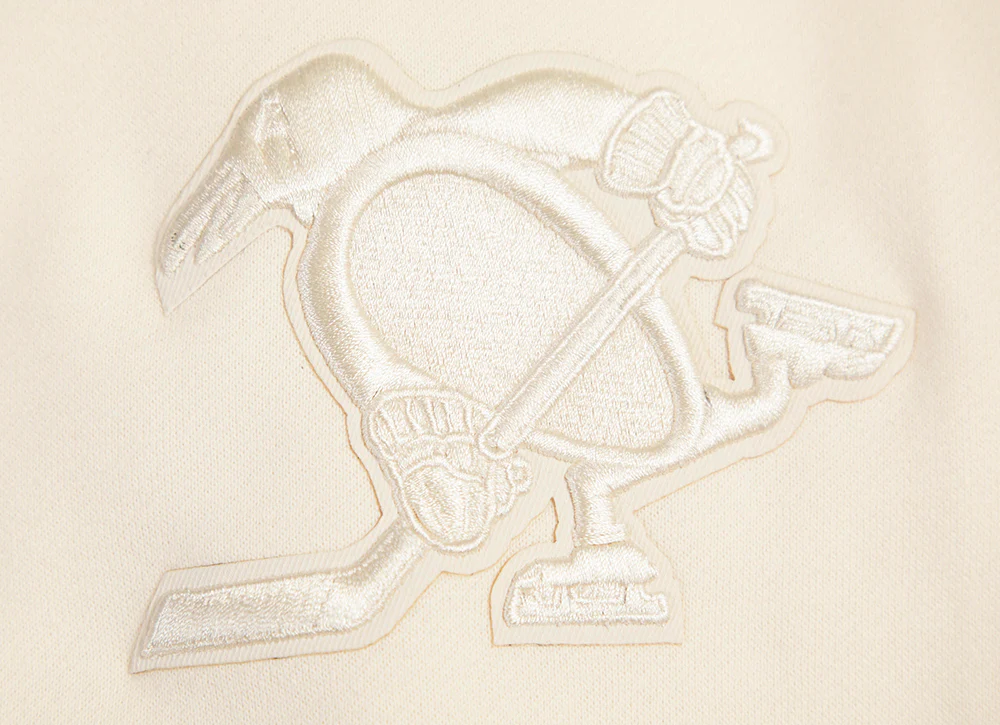 NHL PITTSBURGH PENGUINS NEUTRAL DROP SHOULDER MEN'S PULLOVER HOODIE (EGGSHELL) - Image 6