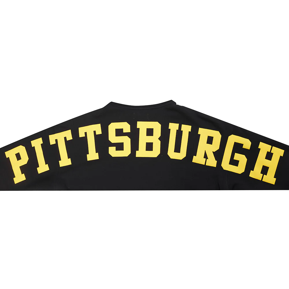 NHL PITTSBURGH PENGUINS WINGSPAN MEN'S DROP SHOULDER FLEECE PULLOVER HOODIE (BLACK) - Image 7