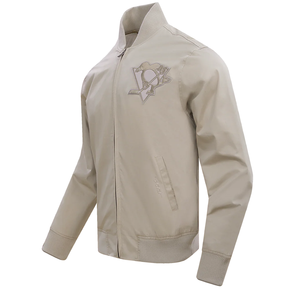 NHL PITTSBURGH PENGUINS NEUTRAL TWILL JACKET (TAUPE) - Image 2