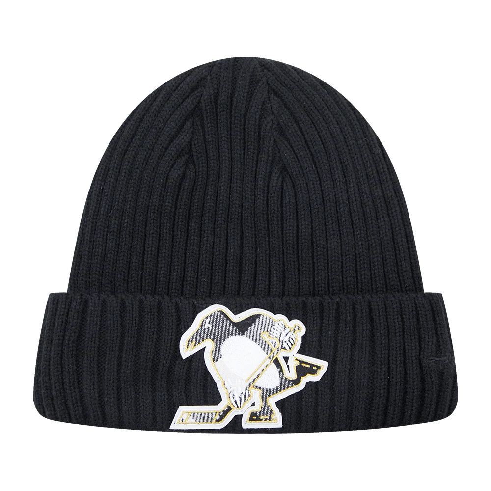 NHL PITTSBURGH PENGUINS PRO PREP KNIT BEANIE (BLACK)