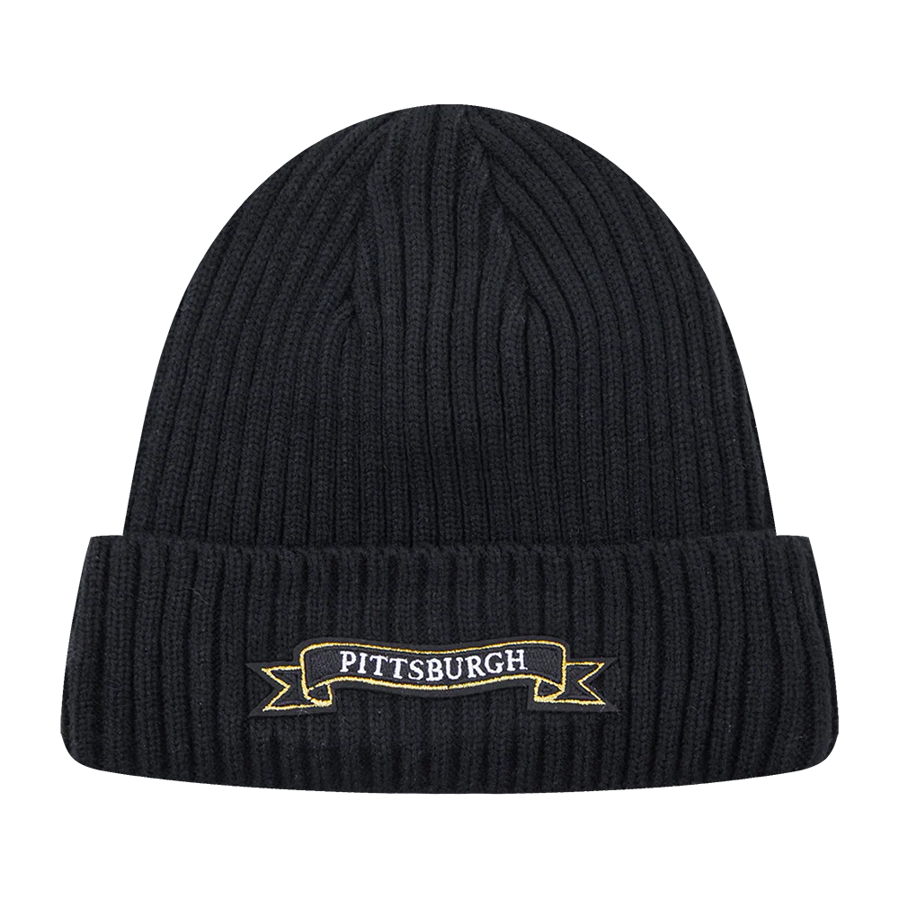 NHL PITTSBURGH PENGUINS PRO PREP KNIT BEANIE (BLACK) - Image 2