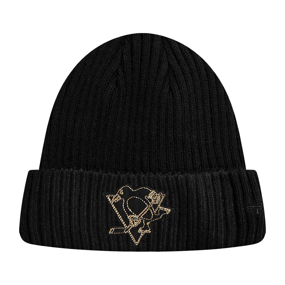 NHL PITTSBURGH PENGUINS BLACK & GOLD BEANIE (BLACK)