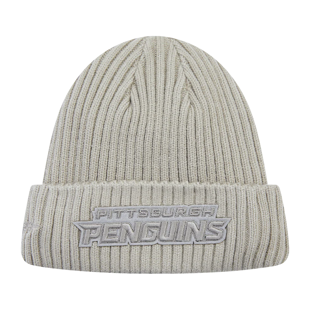 NHL PITTSBURGH PENGUINS NEUTRAL BEANIE (TAUPE) - Image 2