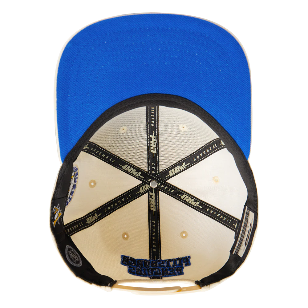 NHL PITTSBURGH PENGUINS RETRO CLASSIC UNISEX WORDMARK LOGO WOOL SNAPBAC (EGGSHELL) - Image 6