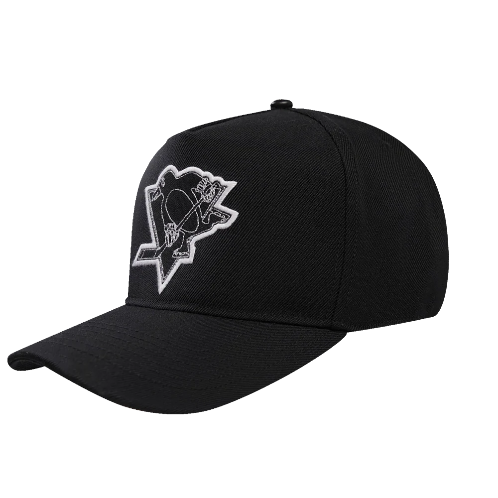 NHL PITTSBURGH PENGUINS PAINT THE CITY MEN'S PINCH FRONT SNAPBACK HAT (BLACK) - Image 3