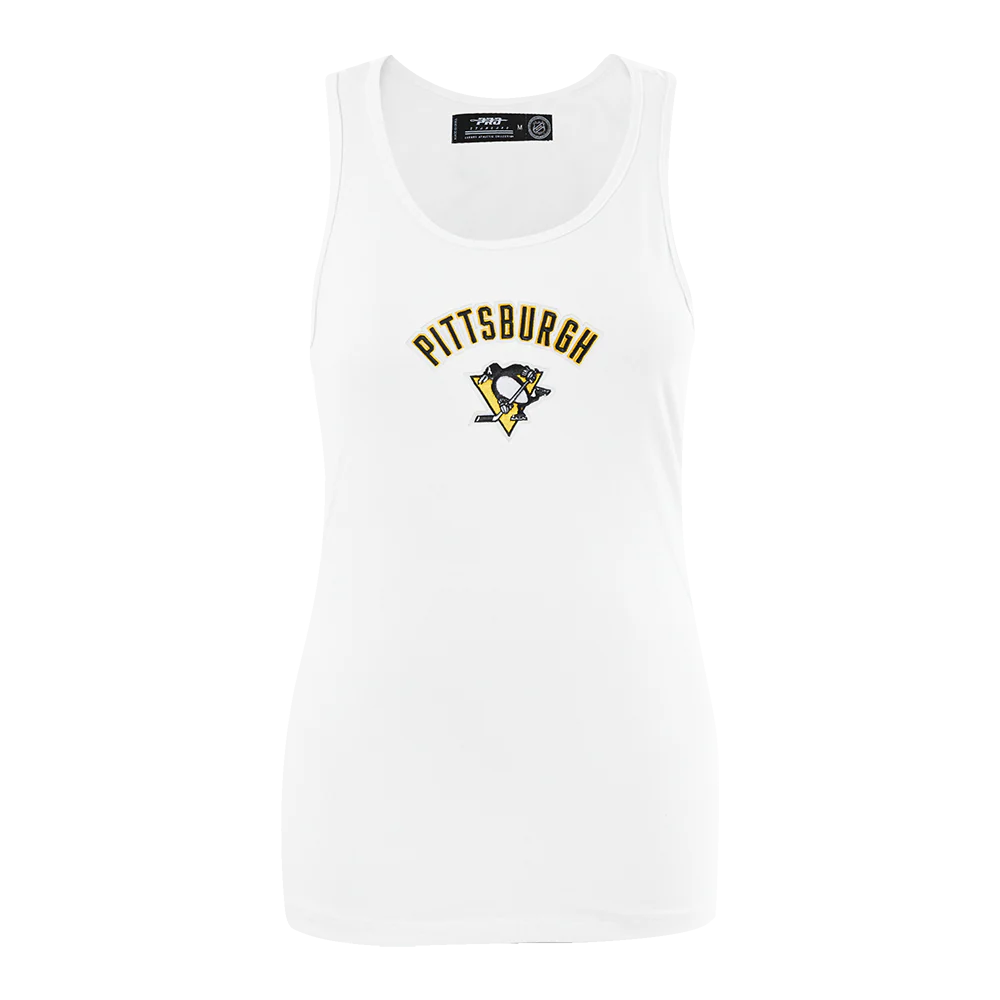 NHL PITTSBURGH PENGUINS CLASSIC WOMEN'S FITTED RACERBACK (WHITE)