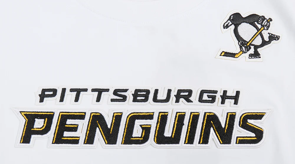 NHL PITTSBURGH PENGUINS CLASSIC SHORT SLEEVE WOMEN'S SHORT SLEEVE SLIM FIT TEE (WHITE) - Image 5