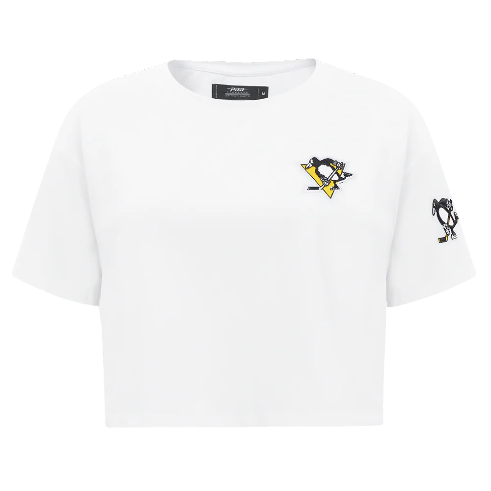NHL PITTSBURGH PENGUINS CLASSIC WOMEN'S SINGLE JERSEY BOXY TEE (WHITE) - Image 3