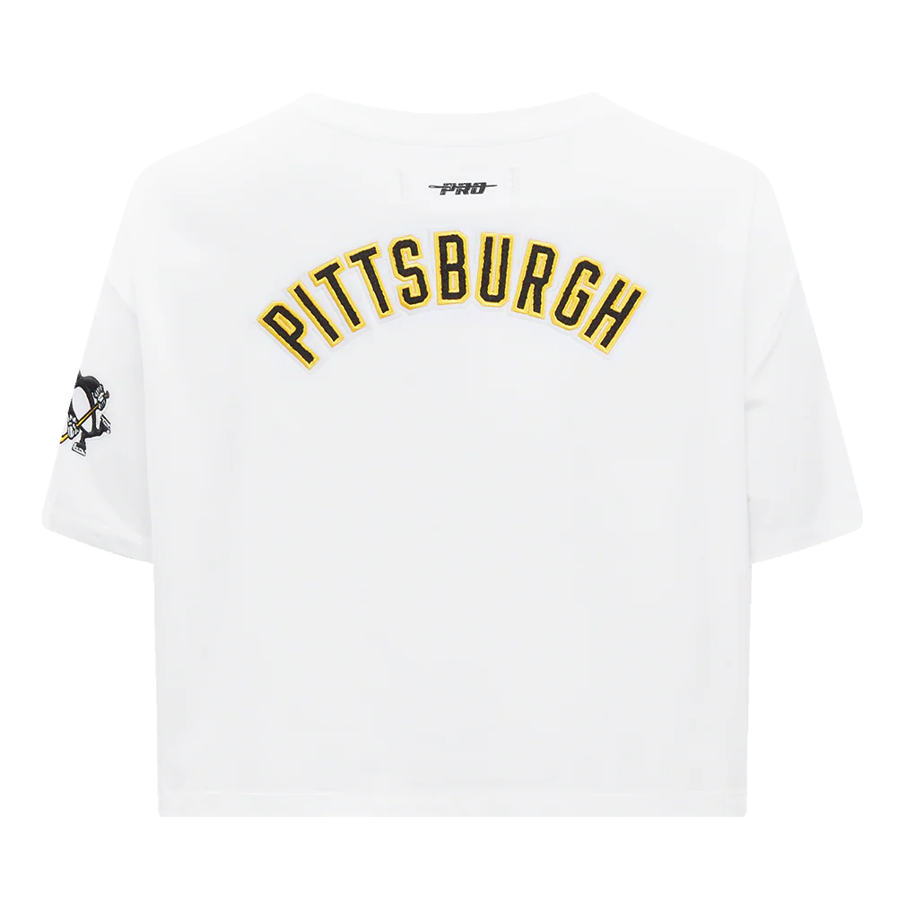 NHL PITTSBURGH PENGUINS CLASSIC WOMEN'S SINGLE JERSEY BOXY TEE (WHITE) - Image 5