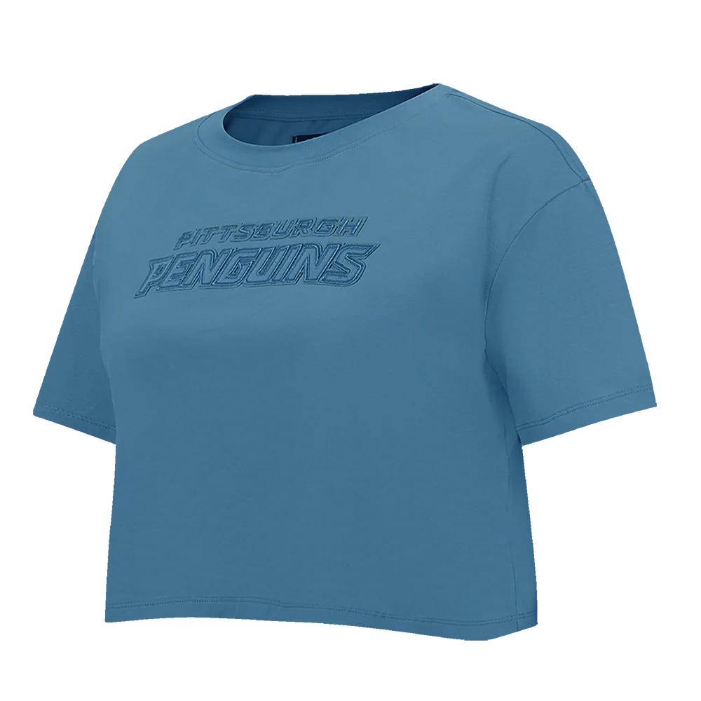NHL PITTSBURGH PENGUINS NEUTRAL SINGLE JERSEY BOXY TEE (STEEL BLUE) - Image 2