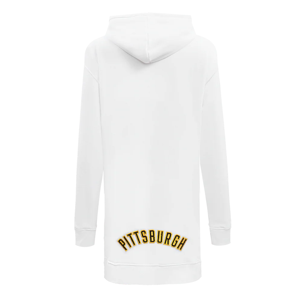 NHL PITTSBURGH PENGUINS CLASSIC WOMEN'S HOODIE DRESS (WHITE) - Image 3