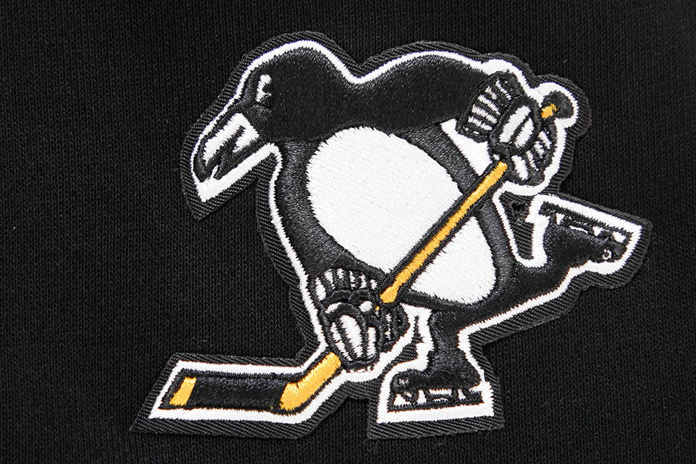 NHL PITTSBURGH PENGUINS CLASSIC WOMEN'S CROPPED PULLOVER HOODIE (BLACK) - Image 8