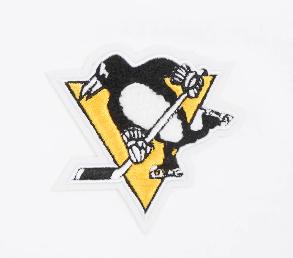 NHL PITTSBURGH PENGUINS CLASSIC WOMEN'S FLEECE CROPPED PULLOVER HOODIE (WHITE) - Image 5